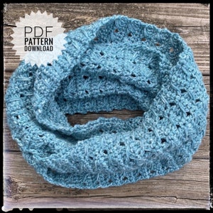 CROCHET PATTERN Crossing Cables Infinity Cowl/ Crochet infinity scarf pattern