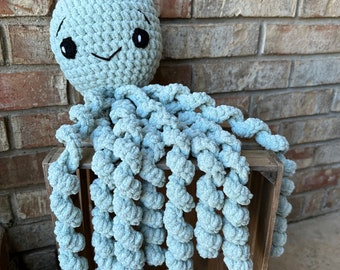 Crochet Jumbo green baby octopus