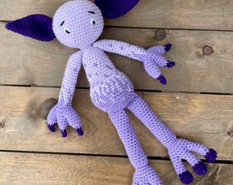 Crochet purple friendly monster/crochet monster stuffed animal amigurumi