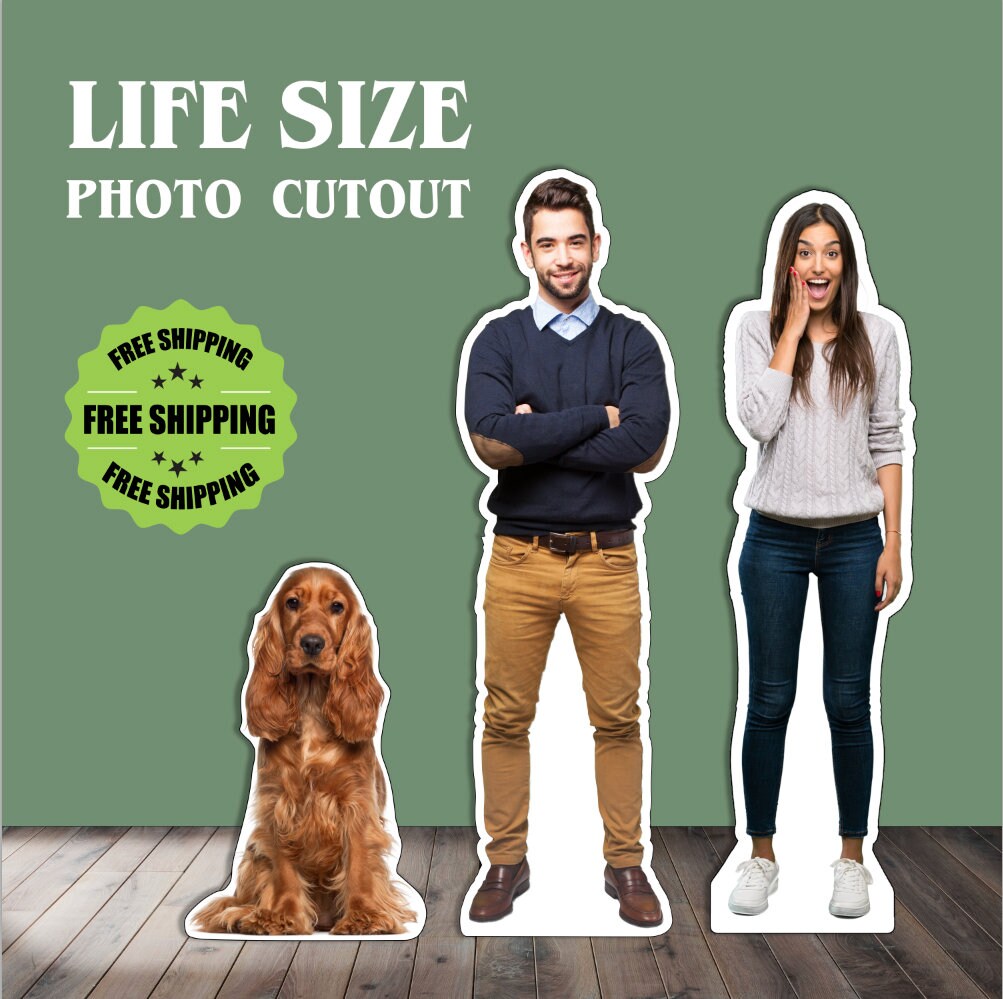 Custom Lifesize Cutouts from any photograph ideal for Etsy