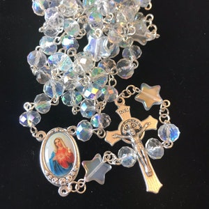 Crystal Star Catholic Rosary~ Catholic Gift