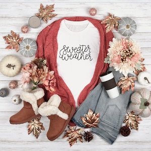 Sweater Weather Cotton Unisex T-Shirt, Bella and Canvas