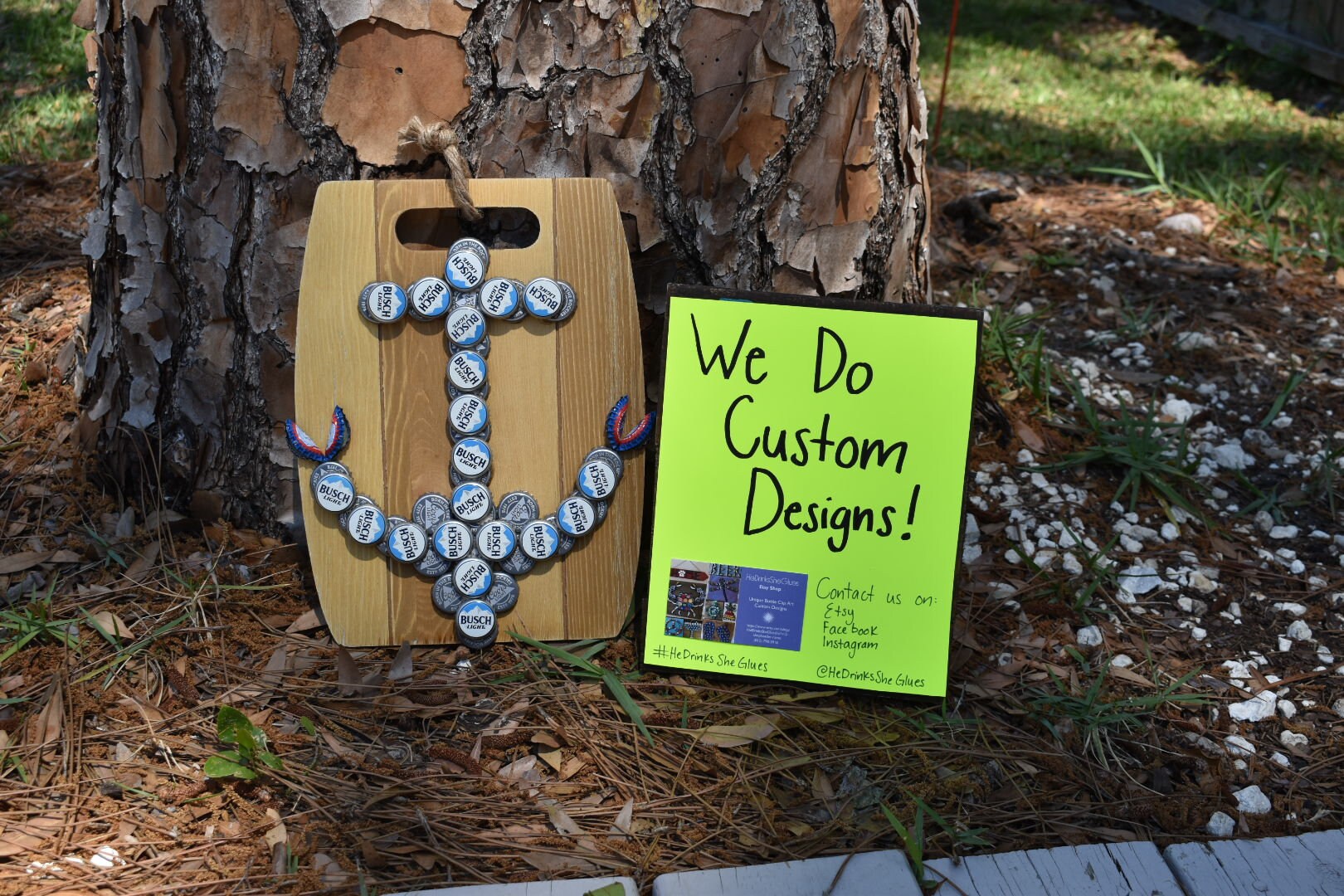 Bottle Cap Anchor Etsy