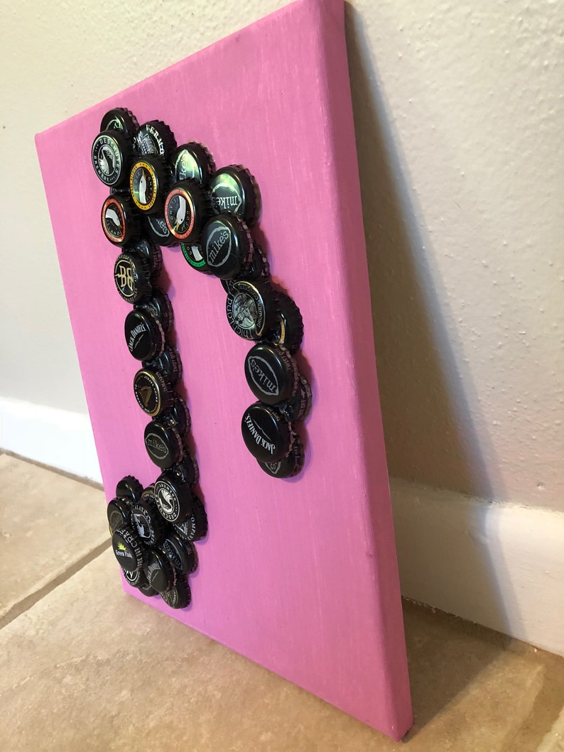 Music Note Bottle Cap Art Etsy
