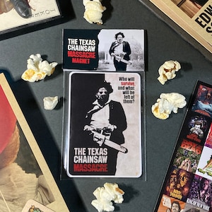 Texas Chainsaw Massacre fridge Magnet, movie poster, film poster, horror movie, stocking fillers, movie collectables, vintage posters, scary