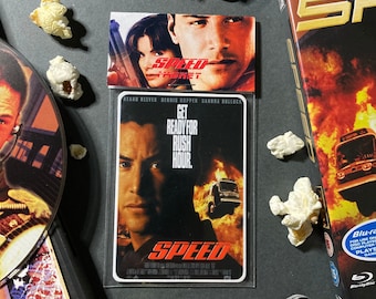 Handmade 'Speed' Movie Poster Fridge Magnet, Keanu Reeves