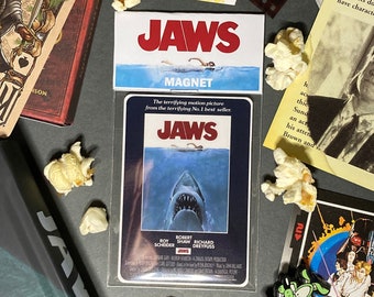 Jaws Fridge Magnet, Movie Poster, handmade, film poster, horror movie, stocking fillers, Christmas, collectables, movie collectables, 90's