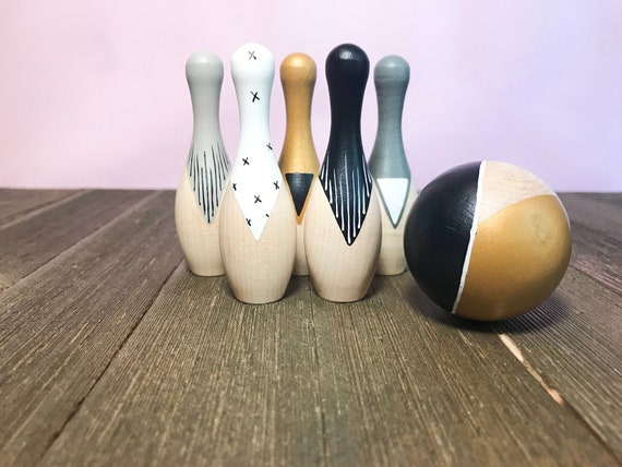 Handmade Ten Pin Bowling Set