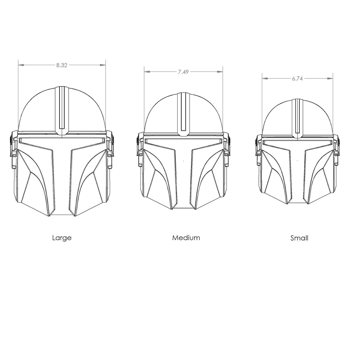 Mandalorian Mando Helmet STL files for 3D printing Etsy