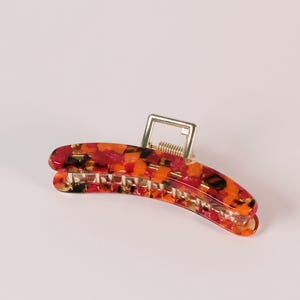 Grace Hair Claw in Dream Orange, Modern hair clip, Long hair accessory, Acetate jewelry, Orange hair clip, Fall accessory, Autumn color clip