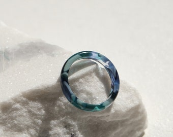 Ring in Ocean | Sustainable jewelry, blue rings, Ecofriendly jewelry, Slow fashion gifts for women, eco accessories, blue jewellery