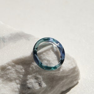 Ring in Ocean | Sustainable jewelry, blue rings, Ecofriendly jewelry, Slow fashion gifts for women, eco accessories, blue jewellery