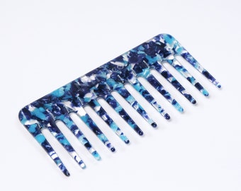 Hair comb in Blue Sky is made of cellulose acetate, Eco friendly hair accessories, Hair combs travel size, Hair beauty, Eco Fashion gift