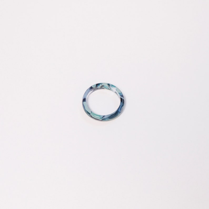 Ring in Ocean Sustainable jewelry, blue rings, Ecofriendly jewelry, Slow fashion gifts for women, eco accessories, blue jewellery image 2