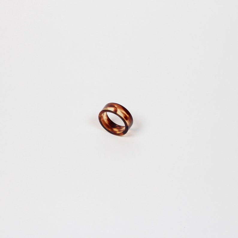 Ring in Brown, Sustainable jewelry, Thick rings, Modern jewelry, Eco friendly jewelry, Not cracking, Slow fashion gifts for her, New rings image 2