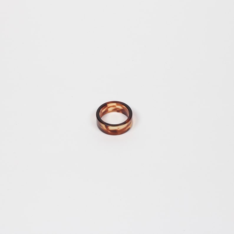 Ring in Brown, Sustainable jewelry, Thick rings, Modern jewelry, Eco friendly jewelry, Not cracking, Slow fashion gifts for her, New rings image 3