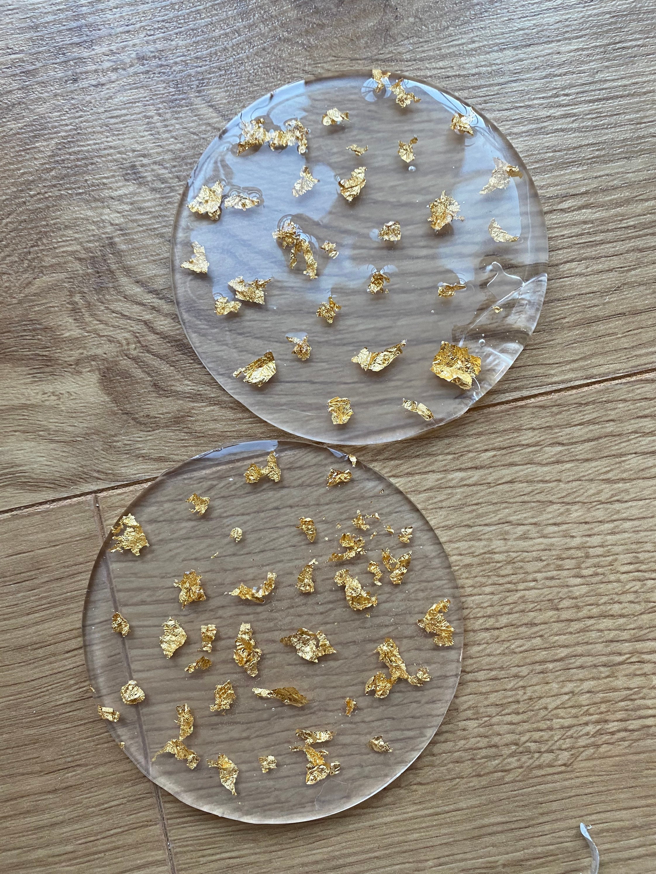 Frosted gold leaf coasters Coaster Homewares Etsy