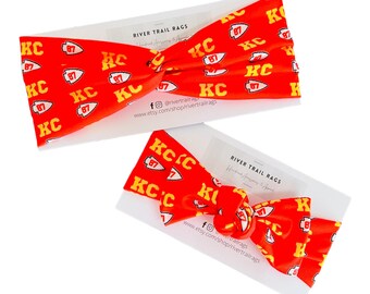 Kansas City Chiefs Kelce Headband-Chiefs Baby Headband-Kansas City Chiefs Top Knot Headband-Chiefs Girl’s Headband-Chiefs Baby Headwrap