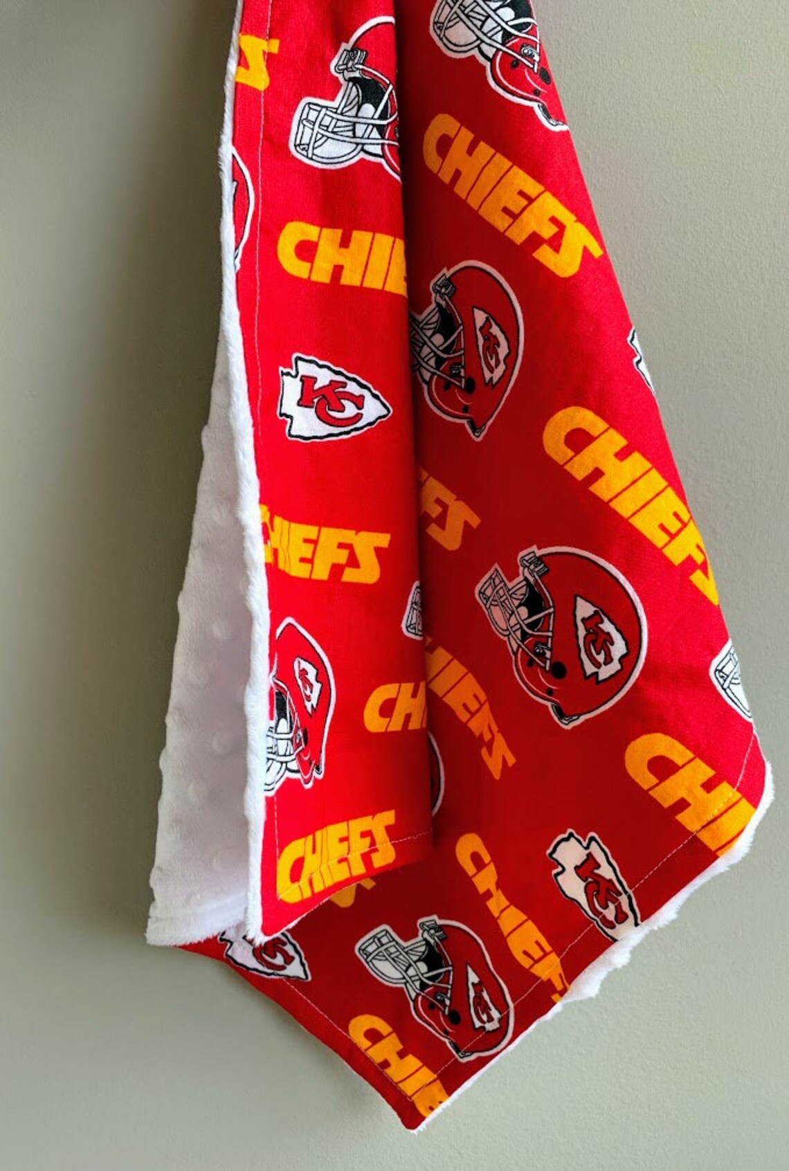 Kansas City Chiefs Blanketchiefs Loveychiefs Baby Blanketkc Etsy
