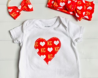 Kansas City Baby Onesie-KC Chiefs Onesie-Baby Gift