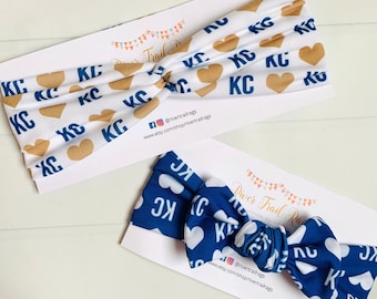 Kansas City Royals Headband-KC Baby Headband-KC Royals Top Knot Headband-Royals Girl’s Headband-Royals Baby Headwrap-Royals Headband