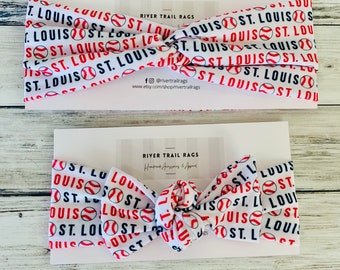 St. Louis Cardinals Headband-Cardinals Baby Headband-STL Cardinals Baseball Headband-Cardinals Girl’s Headband-Women’s Cardinals Headband