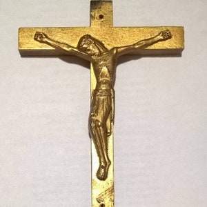Cross Pendant/Religious Relic/Statue of Jesus on the Cross/Crucifixion/Bronze Statue/Baptism Gift.