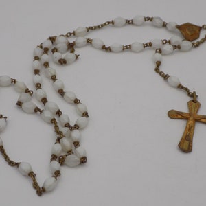 Pretty Vintage Chapel,Gold-Plated, White Color Pearls,Year anniversary Gift Cross, baptism gift,religion,spirituality