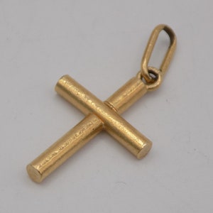 Antique CROSS, Religious Pendant, Gold Plated Cross, 1900s, Baptism Gift, Birthday Gift, vintage gift, unisex gift, vintage jewelry