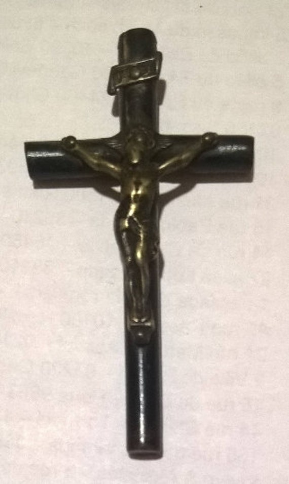Médiéval Bronze Pendentif croix spécial