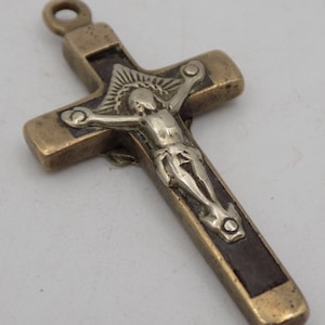 Very old pendant, religious pendant, cross pendant, silver, medallion pendant, christening gift, vintage jewellery, vintage gift