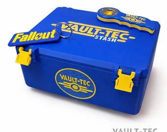 Fallout Vault-Tec Stash Box Bundle – Keychain, Bottle Opener, Gamer Organizer