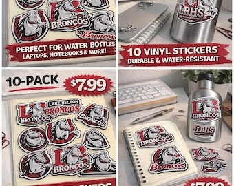 LBHS Sticker Pack | Printed Vinyl Stickers | School Spirit Stickers | Student & Teacher Gift