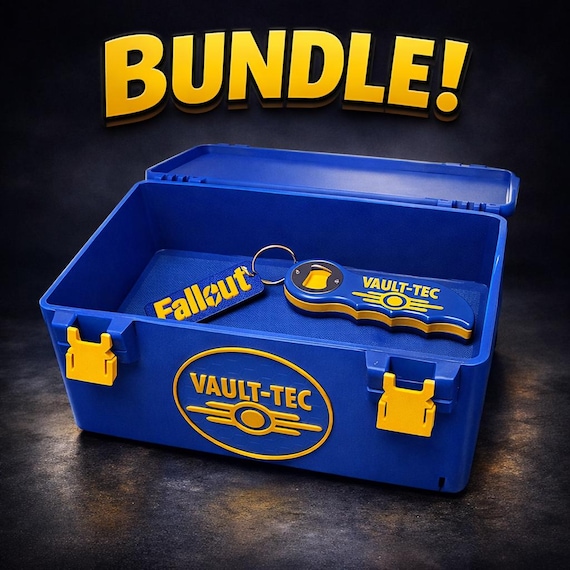 Fallout Vault-tec Stash Box Bundle – Keychain, Bottle Opener
