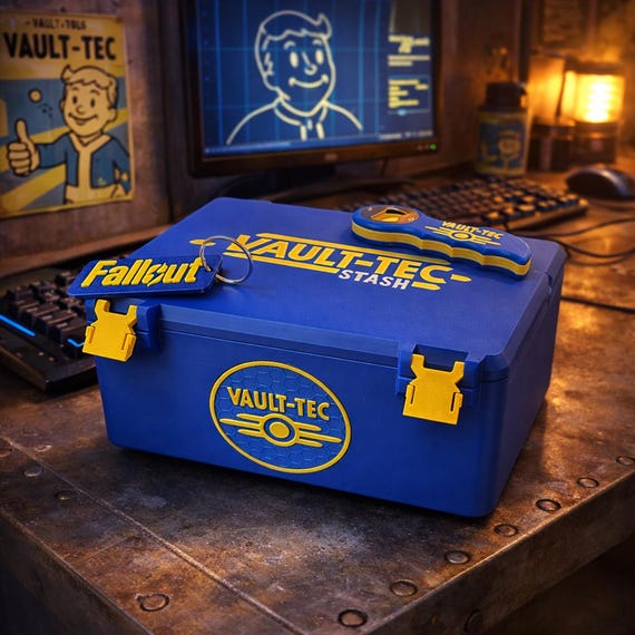 Fallout Vault-tec Stash Box Bundle – Keychain, Bottle Opener