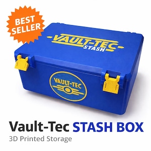 Vault-Style Wasteland Storage Box | Retro Sci-Fi 3D Printed Stash Case