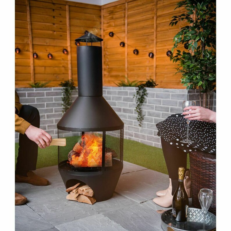 Garden Large Chiminea Outdoor Patio Log Burner Fire Pit Heater Etsy UK