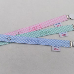 Ciuccio con nome e clip in metallo* Regalo per neonati Natale* Regalo per bambini