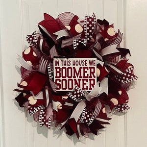 OU Boomer Sooner fan wreath