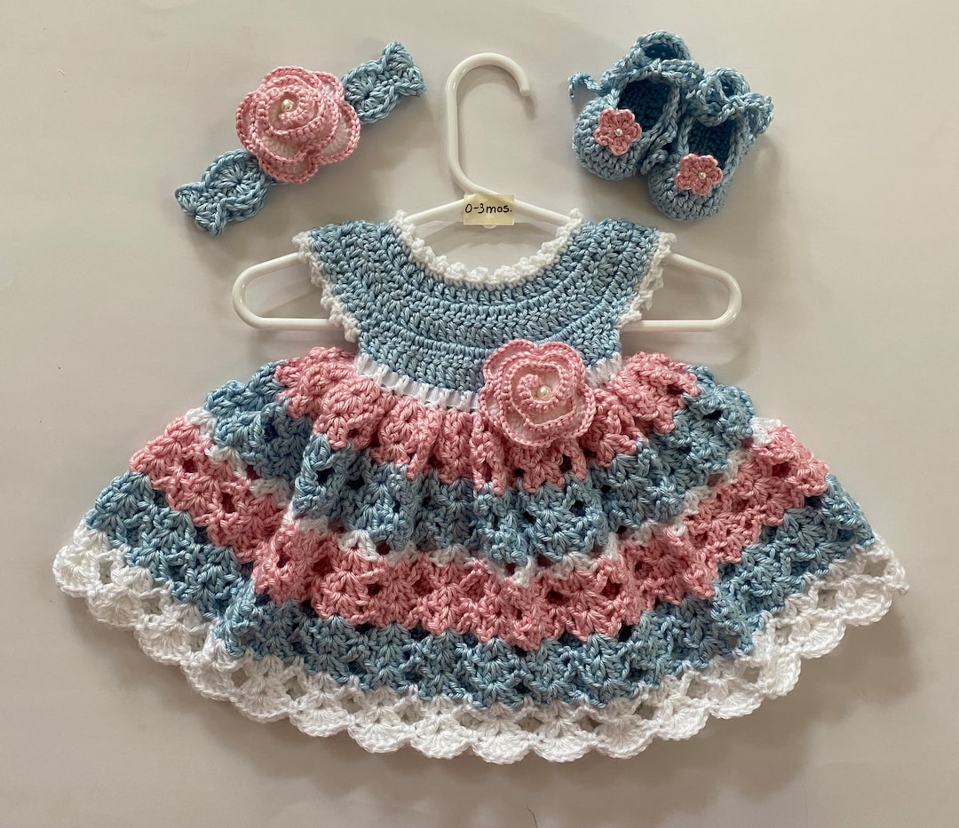 Lovely Matching Crochet Baby Girl Dress Sets Etsy