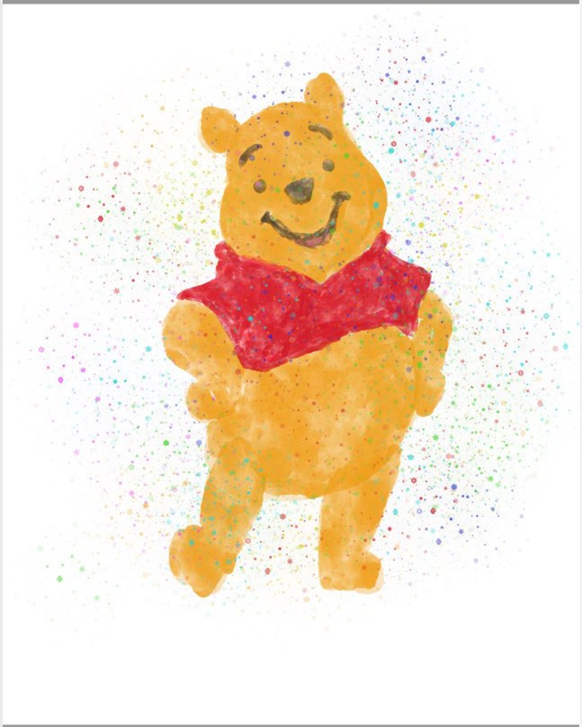 Winnie the Pooh Watercolor Print Etsy