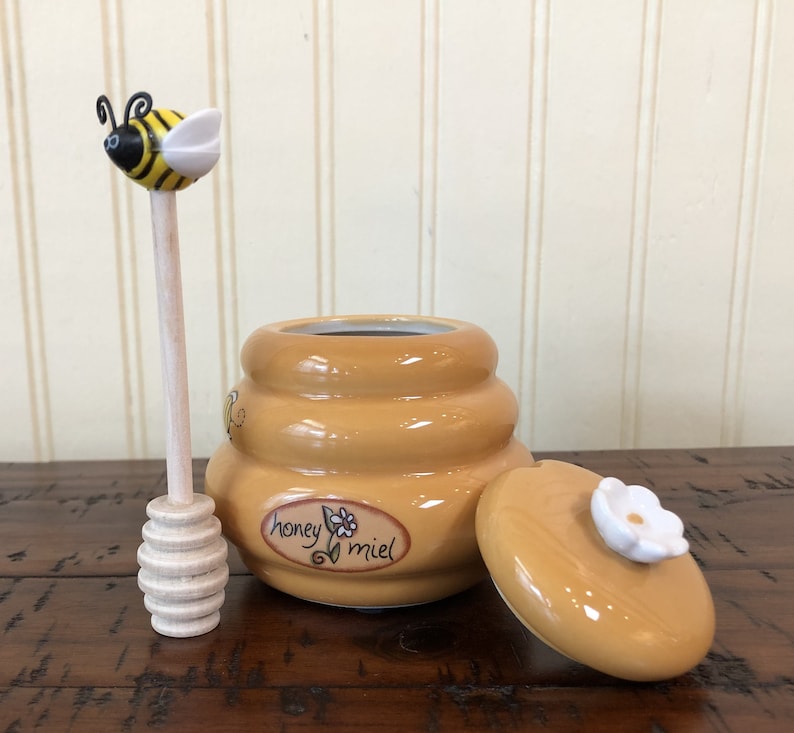 Honey Pot With Dipper Etsy