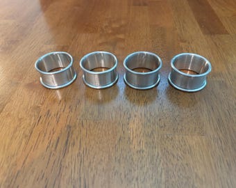 Napkin Rings- Pewter- Set 4