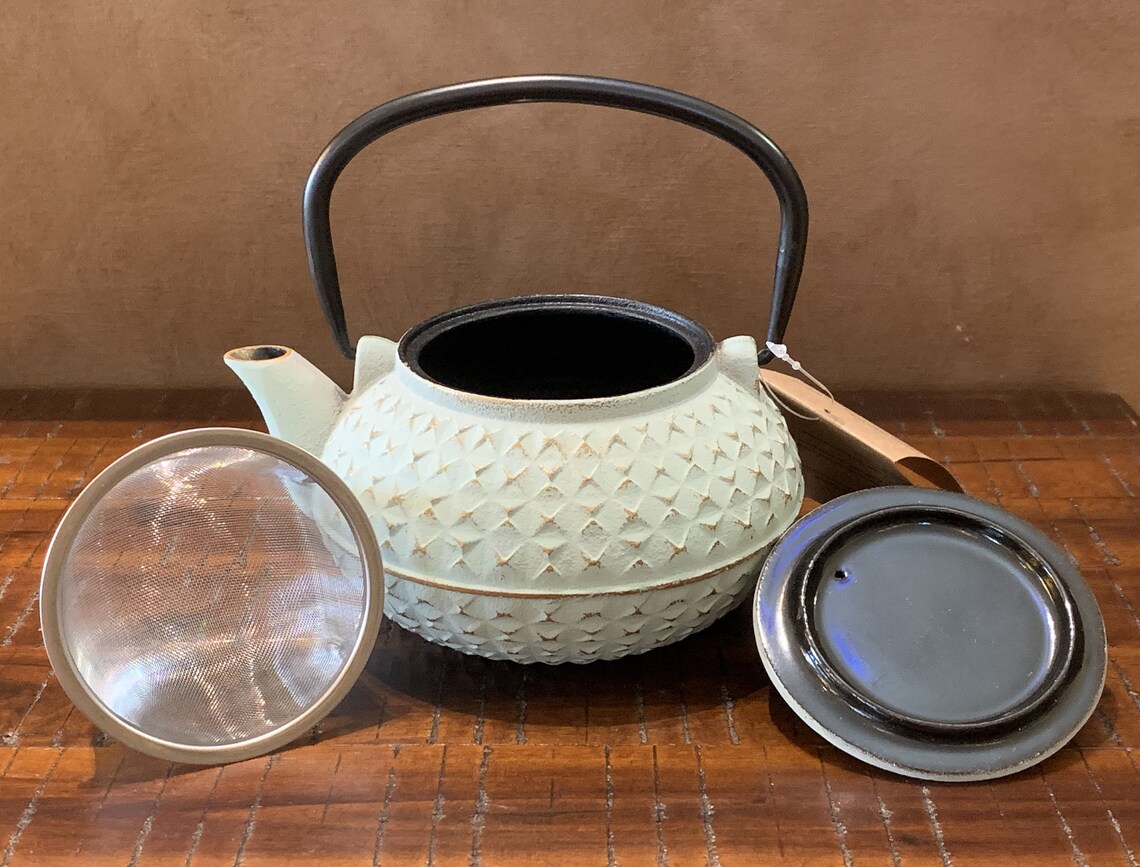 Cast Iron Light Green Tea Pot 32oz New Etsy