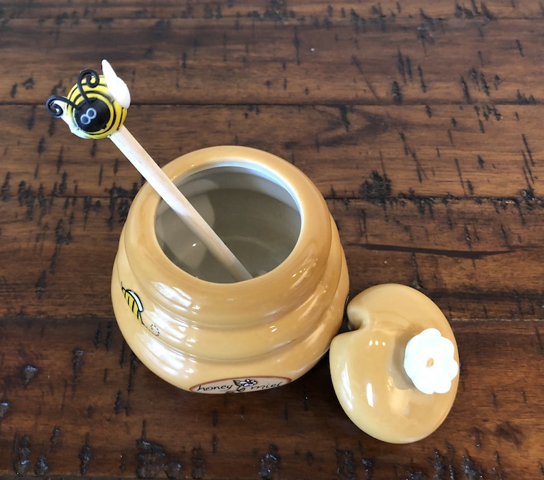 Honey Pot With Dipper Etsy