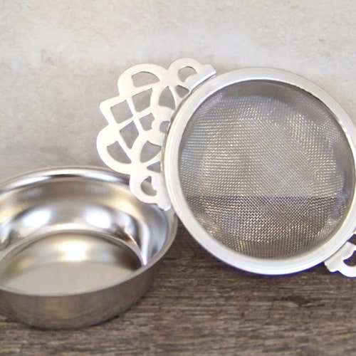 English Tea Strainer With Drip Bowl Etsy