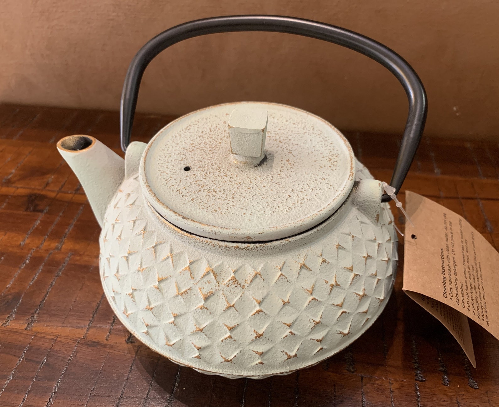 Cast Iron Light Green Tea Pot 32oz New Etsy