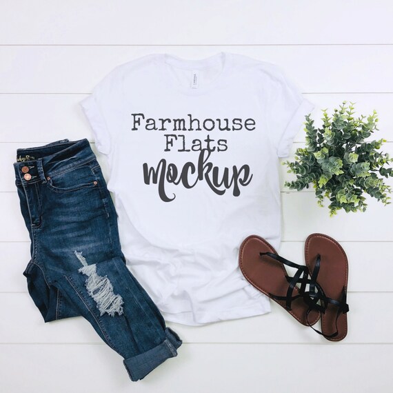 T-Shirt Mockup Bella Canvas 3001 White Mockup