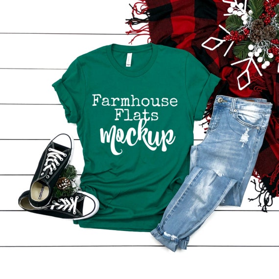 T-Shirt Mockup Bella Canvas 3001 Kelly Winter