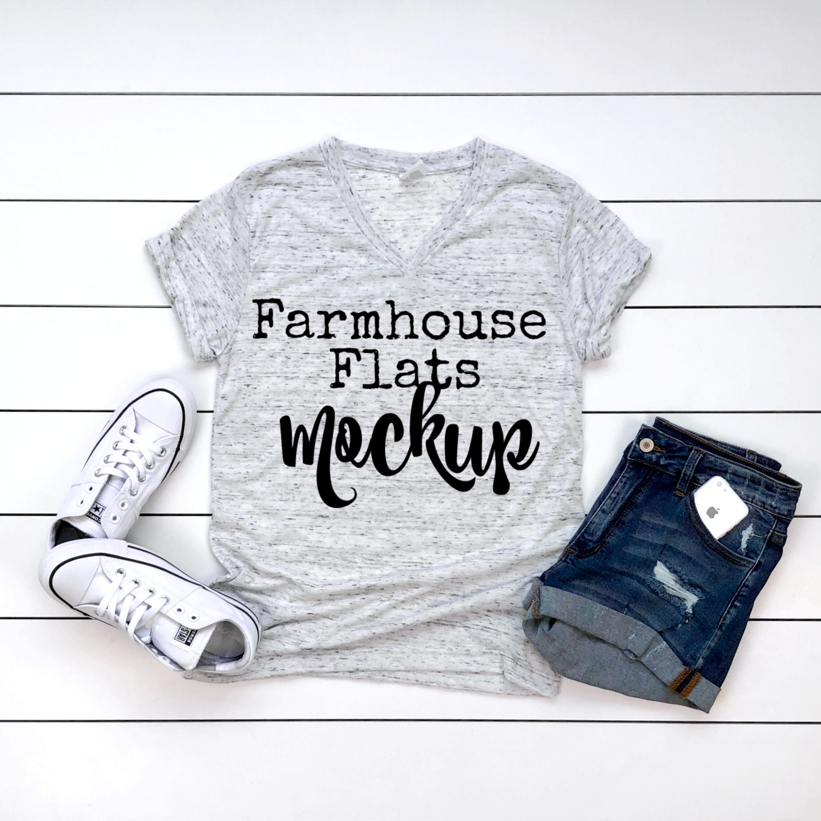 Download T-shirt Mockup Bella Canvas 3005 WHITE MARBLE VNECK Mockup ...